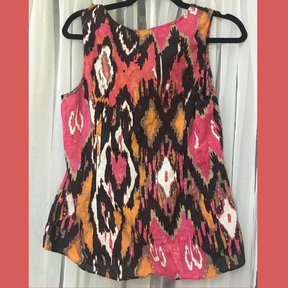Multicolor Bohemian-Style Ruffle Tank Top - Picture 2 of 3